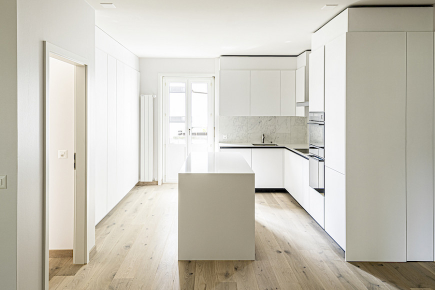 Umbau Eigentumswohnung Basel - offene Küche