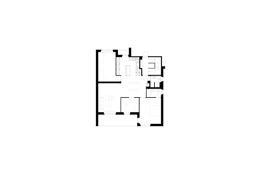 Umbau Eigentumswohnung Basel - Grundriss